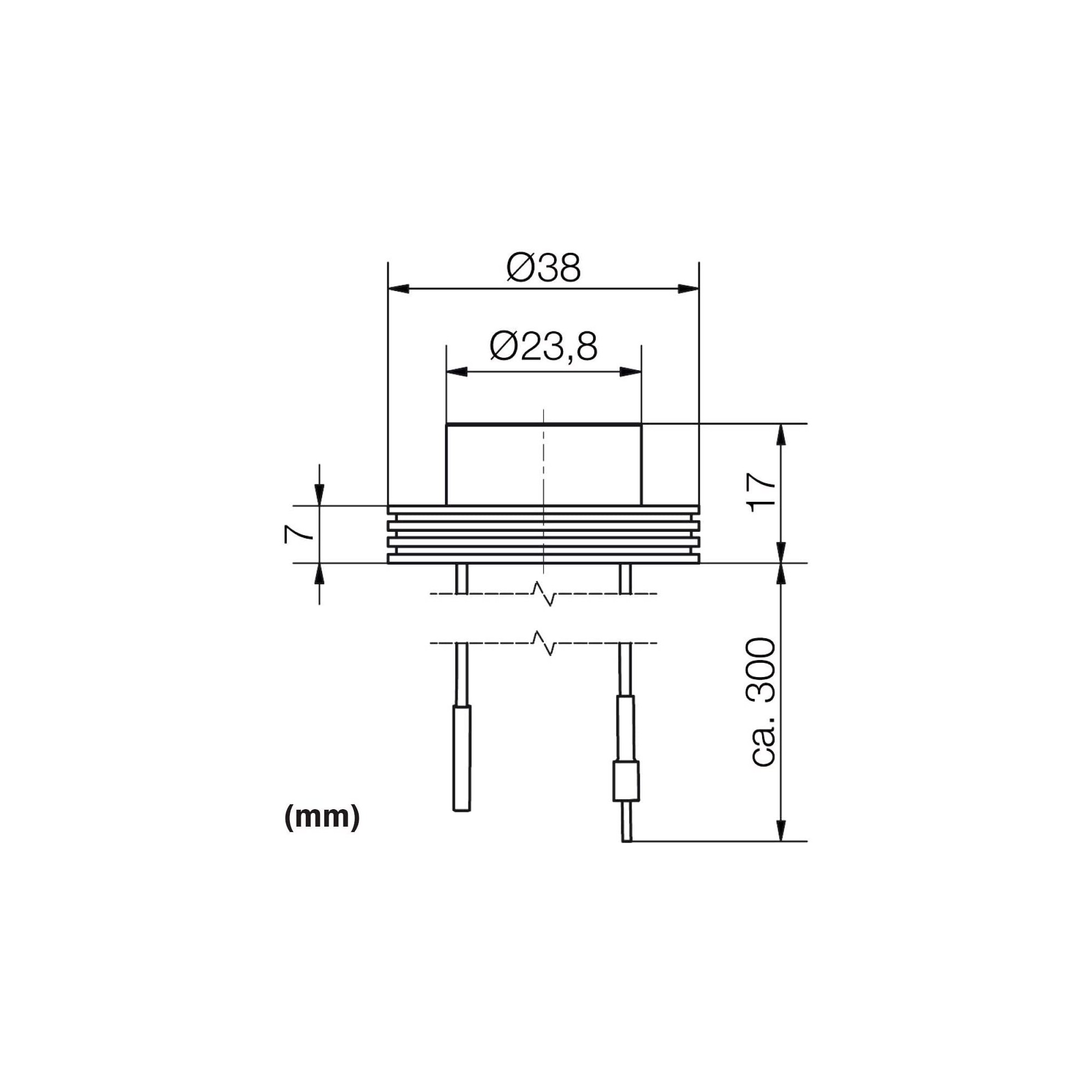 KIT Of 6 1W LED Surface Mounted Spotlight CYLINDRO Ceiling 12VDC 3000K