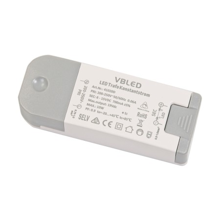 LED transformator constante stroom, 10W, 6-15VDC 700mA dimbaar