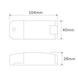 LED transformer constant current, 10W, 6-15VDC 700mA dimmable