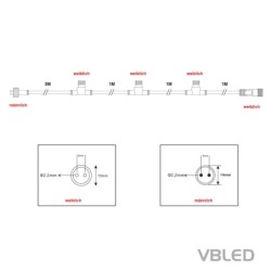 Jeu de 3 spots de jardin LED, orientables avec piquet de terre 12VAC/DC 5,5W 3000K