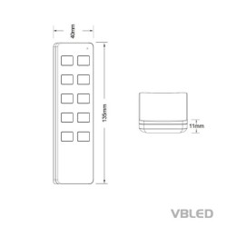 "INATUS" SET - LED Dimmer 12-24V DC 240-480W incl 1-channel remote control