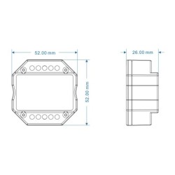 2.4G RF 230V AC LED Dimmer Systeem 1 Kanaal Afstandsbediening met Dimmer