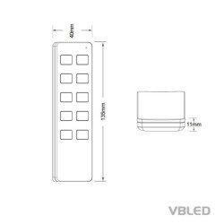 CONJUNTO "INATUS" VBLED - Regulador de intensidad 12-48V CC incl. mando a distancia de 4 canales