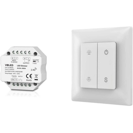 kIT "Inatus" Mando a distancia de pared por radiofrecuencia KIT incl. regulador de 12-24 V CC