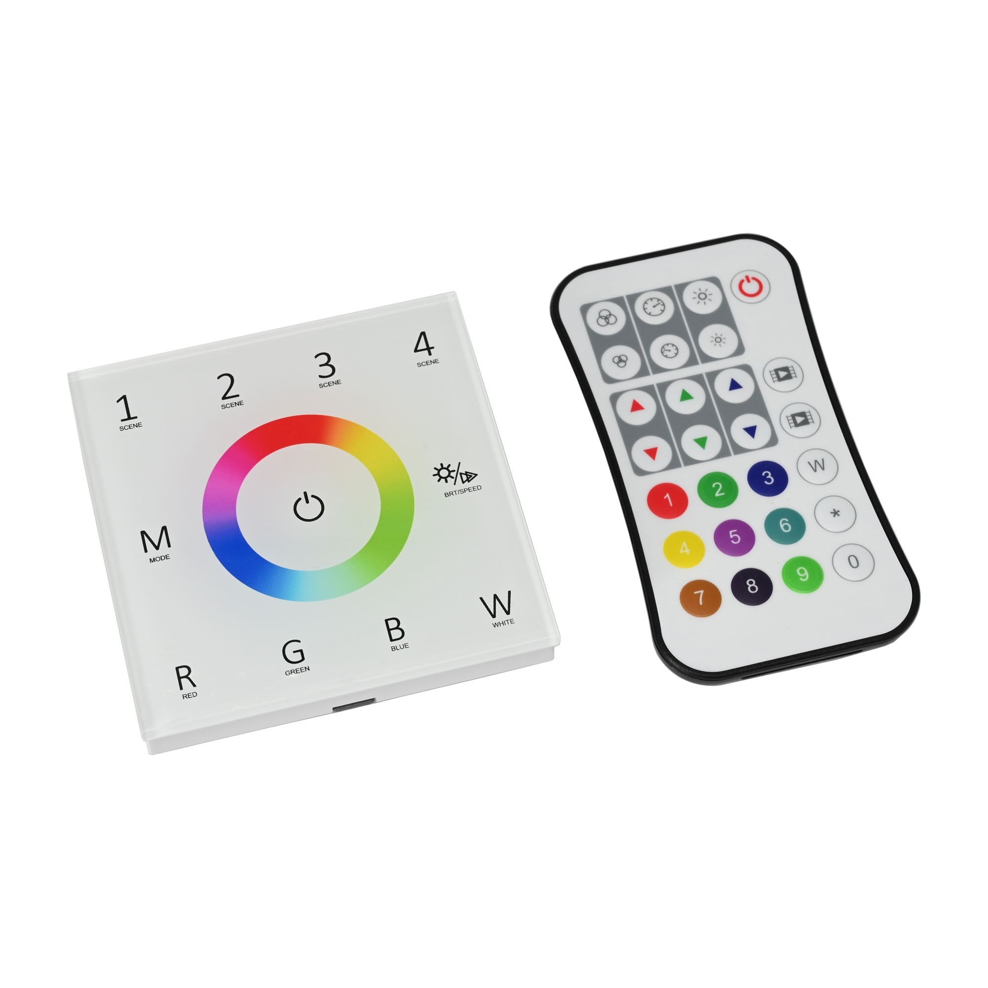 "iNatus" RGBW Wall Touch Panel LED Controller Kit met afstandsbediening