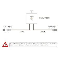 Sensor crepuscular Gartus 12V AC/DC / interruptor día/noche