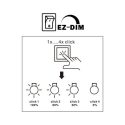 KIT de 3 focos LED de 5W para jardín IP65 12VAC EZDIM 3-Stage Dimmer 400Lumen 3000K