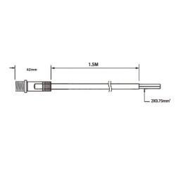 1.cable alargador de 5 m 12 V para exteriores con enchufe hembra