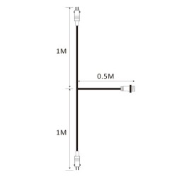 Câble distributeur en Y à 2 voies Gartus 12V pour usage extérieur