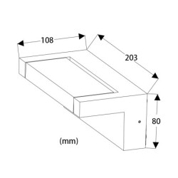 Lampada da parete a LED per esterni "SHERIN" 230V AC / 10W / 1150 lumen / orientabile