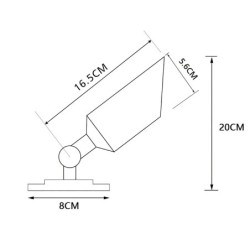 VBLED Faretto da giardino a LED "Werios" 230V AC (con piastra di montaggio) (lampadina sostituibile)