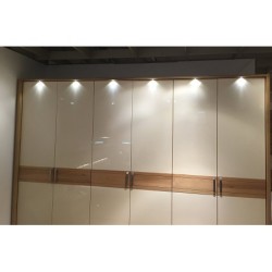 Lote de 2 mini focos empotrables de aluminio LED 1W blanco cálido