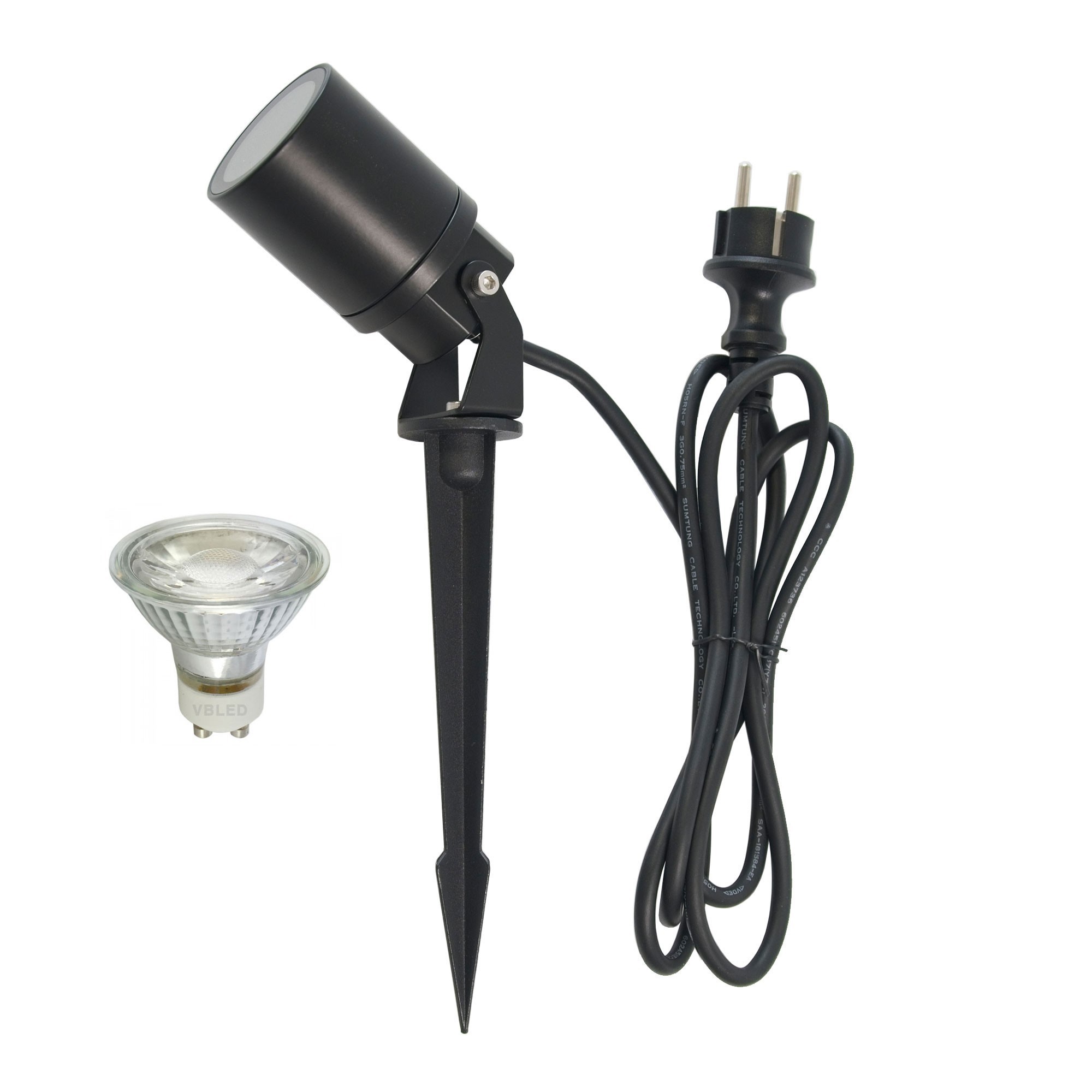 Spot de jardin "Werios" 230V AC avec ampoule GU10 LED 5W 3000K IP65