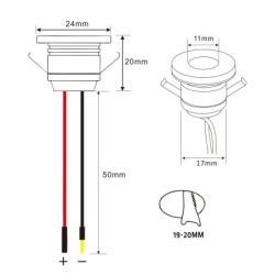 LED Aluminium Mini Einbaustrahler IP65 wassergeschützt - (9er-Set )