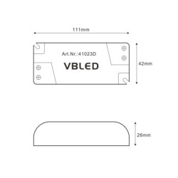 10er Set 1W LED Aluminium Mini Einbaustrahler warmweiß mit dimmbaren Netzteil - Schwarz