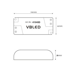 8er-Set 1W LED Aluminium Mini Einbaustrahler warmweiß mit dimmbaren Netzteil - Schwarz