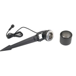 Foco de jardín negro con piqueta de tierra 12V incl. MR16 GU5.3 LED Spot 5W 3000K