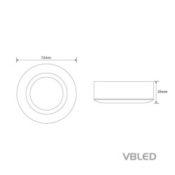 Éclairage LED pour armoires de cuisine, acier inoxydable brossé, 12V, 3,5W, blanc chaud