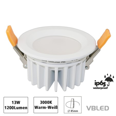 VBLED LED Einbauleuchte -  IP65 Wasserdicht - 13W - 230V