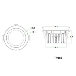 VBLED Apparecchio da incasso LED - Impermeabile IP65 - 13W - 230V