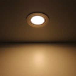 Luminaire encastré et apparent orientable à LED - 4W - IP20 - 12V - WW- 175L