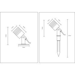 GARTUS LED RGB+W Garden Spotlight 10W 12V IP65