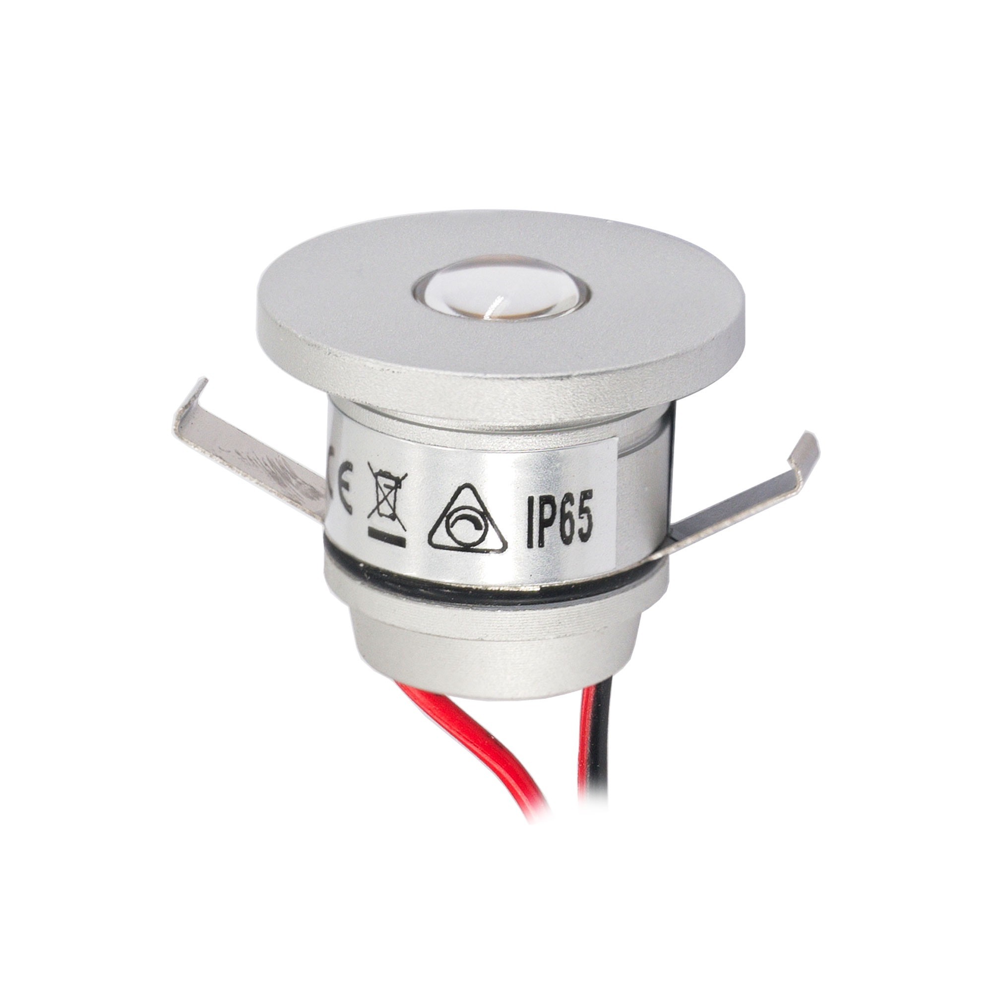 1W VBLED LED Mini Foco Empotrable "ALDYNE" Plata - 12VDC - IP65 - 3000K