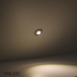 1W VBLED LED Mini Recessed Spotlight "ALDYNE" Silver - 12VDC - IP65 - 3000K