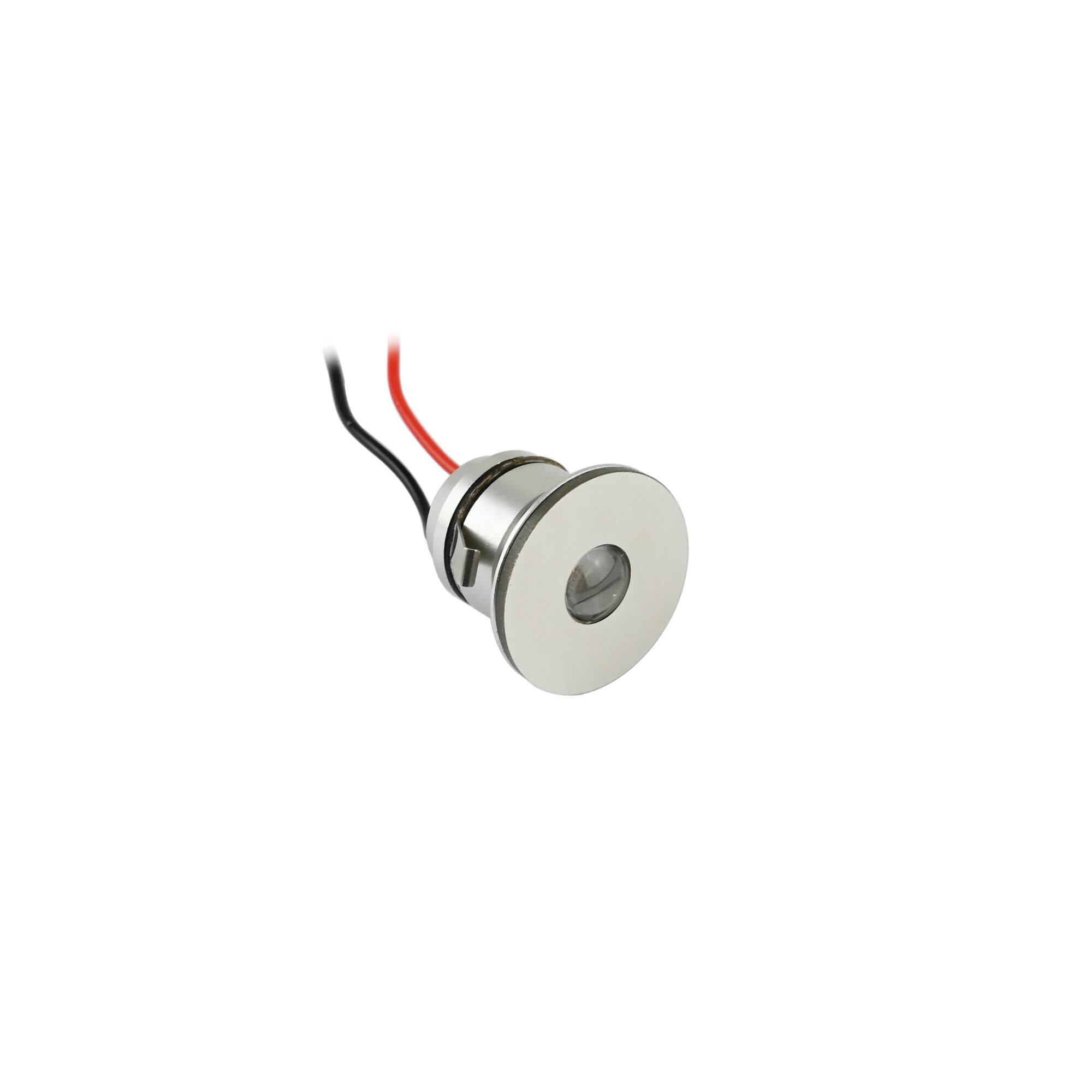 1W LED mini inbouwspot "LATERA" verlicht voorkant & zijkant - 350mA - IP44 - 3000K