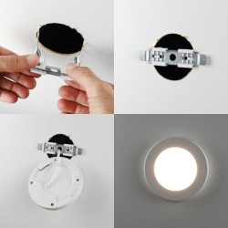 Universele LED paneel opbouw/opbouw Ronde Extra Flat 12W 3000K 840lm