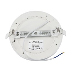 Universele LED paneel opbouw/opbouw Ronde Extra Flat 12W 3000K 840lm