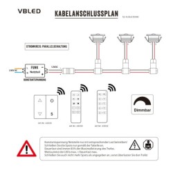 3W Mini Einbaustrahler Mini Spot "NOVOS"- 12V VDC - IP44 - 3000K leuchtet vorne & seitlich