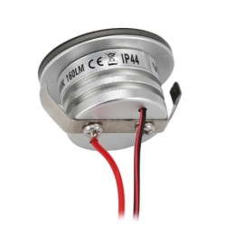 3W Mini Einbaustrahler Mini Spot "NOVOS"- 12V VDC - IP44 - 3000K leuchtet vorne & seitlich