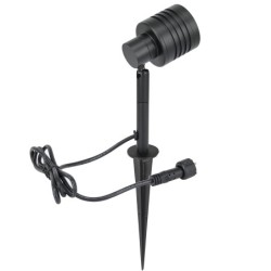 Proiettore da giardino con lampadina RGBW sostituibile 9W Nero 12V AC/DC e telecomando IR