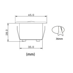 3W LED Mini Einbauspot - "OCULOS" Minispot - 12V DC - IP44 - 3000K - Schwenkbar - Schwarz