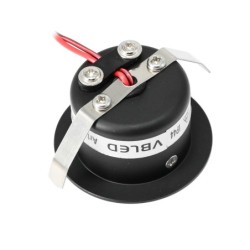 3W LED Mini Inbouwspot - "OCULOS" Minispot - 12V DC - IP44 - 3000K - Zwenkbaar - Zwart