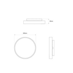 Plafón LED "Assem" con detector de movimiento por radar para interior 15W 3000K