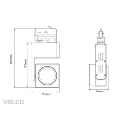 LED track spot 25W 4000K