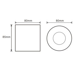 Proyector de techo LED / proyector de superficie orientable incl. LED 5,5W