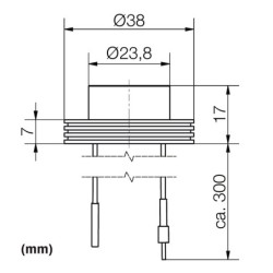 KIT di 4 - Faretti da superficie a LED da 1W "CYLINDRO" Spot da soffitto 3V 3000K