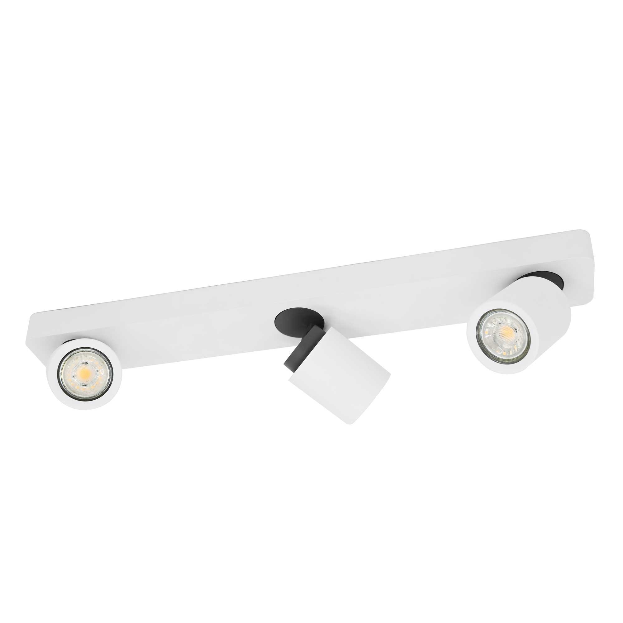 Plafoniera LED Lampada da soffitto, 3 luci Rotante e orientabile 5W GU10 230V