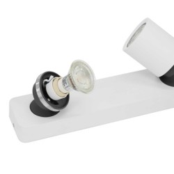 Plafoniera LED Lampada da soffitto, 3 luci Rotante e orientabile 5W GU10 230V