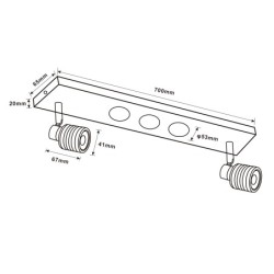 Zigbee LED ceiling light 5-light, 31W, dimmable 3000K (light module changeable)