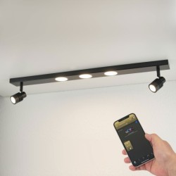 Zigbee LED ceiling light 5-light, 31W, dimmable 3000K