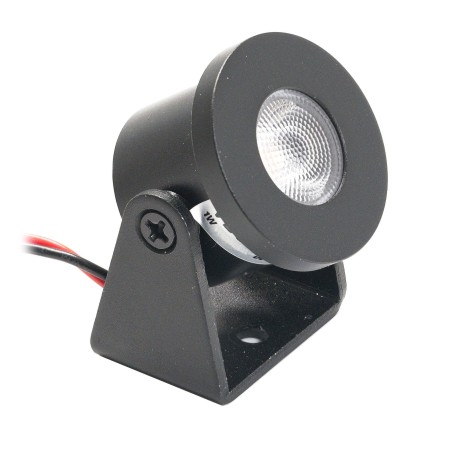 1W Mini LED Foco de superficie "Alyana" negro 12VDC 3000K