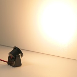 1W Mini LED Opbouwspot "Alyana" zwart 12VDC 3000K