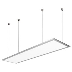 Ultra-flat design LED panel dimmable white 120 x 30cm, 4000K 36W Including wire suspension Set