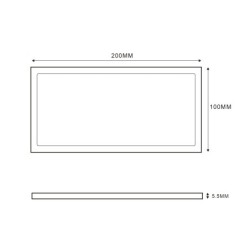 Mini LED paneel onderkast armatuur 12VDC / 7.5W / 100x200x5mm