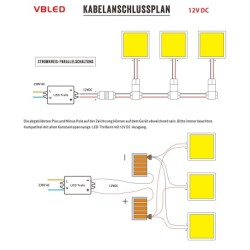 Mini LED paneel onderkast armatuur 12VDC / 7.5W / 100x200x5mm