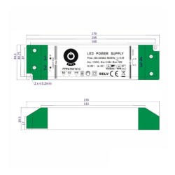 Fuente de alimentación LED de tensión constante, 75 W, 12 V CC IP20